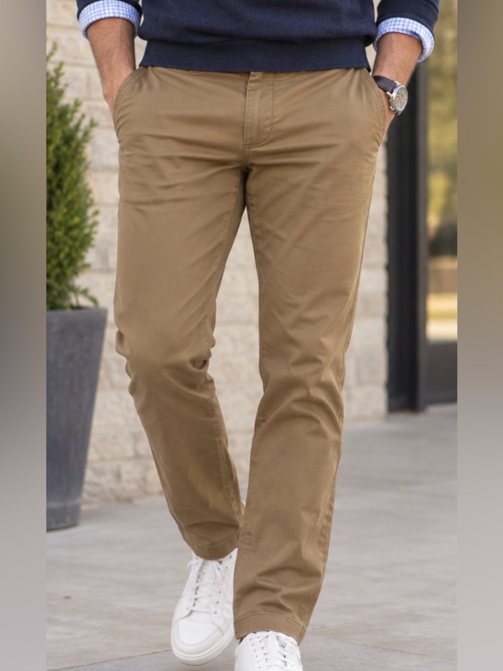 J.Crew 1040 Athletic Fit Stretch Chino Pants Brown Khaki 36x32